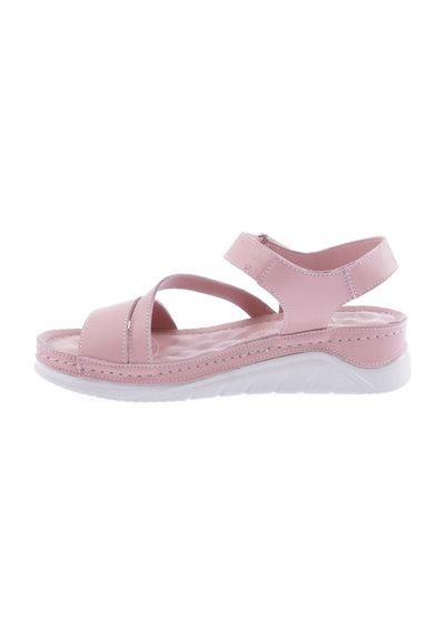 Dgn 6102 Kadin Yan Çapraz Bantli Bilekten Bağli Sandalet 6102-2106-R12907 Açık Pembe