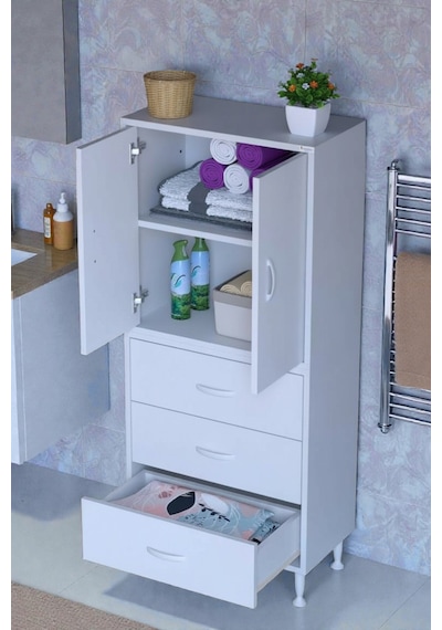 Eliusta Alia Çok Kullanışlı Dolap G:65 Cm Üst Bölme Kapaklı Alt Bölme Çekmeceli 65x138x32,5 Cm Modüler Dolap Beyaz Eliusta Alia Çok Kullanışlı Dolap G:65 Cm Üst Bölme Kapaklı Alt Bölme Çekmeceli 65x138x32,5 Cm Modüler Dolap Beyaz