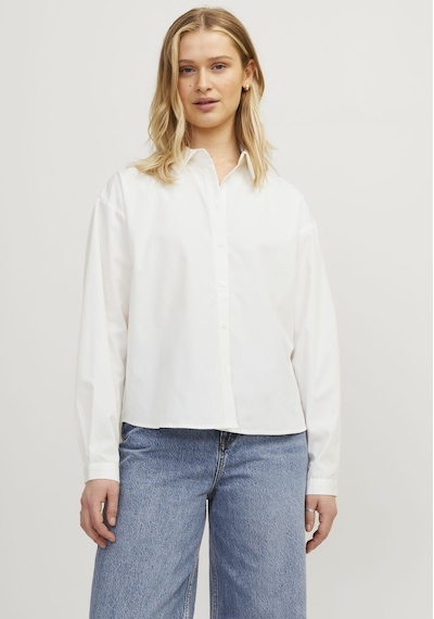 Jack & Jones Kadın Relaxed Fit Uzun Kollu Gömlek - Mission 12203522 White Beyaz