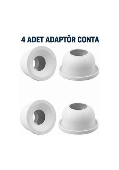 4 Adet Adaptör Conta Lavabo Sifon Gider Bağlantı Contası 50'lik Pimaş Pvc Sızdırmazlık Koku Önleyici