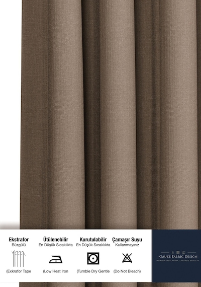 Gauze Fabric Design Capri Keten Dokulu Yüksek Kaliteli Kapuçino