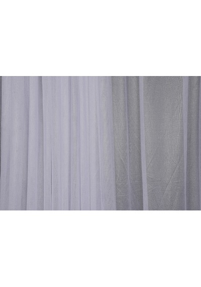 Küçük Yaprak Model Kırık Beyaz Renk Hazır Pileli Fon Perde 300x26