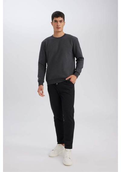 DeFacto Regular Fit Bisiklet Yaka Jakarlı Sweatshirt D5394AX24AUAR84 DeFacto Regular Fit Bisiklet Yaka Jakarlı Sweatshirt D5394AX24AUAR84