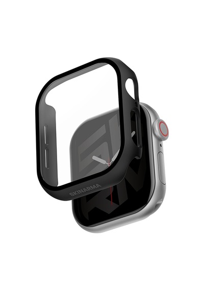 Watch 10 42mm Uyumlu Skinarma Gado Sert Silikon Kasa Ve Ekran Koruyucu Siyah