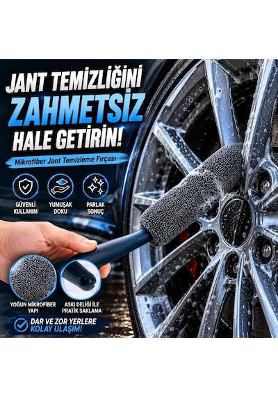 Mikro Fiber Jant Temizleme Fırçası