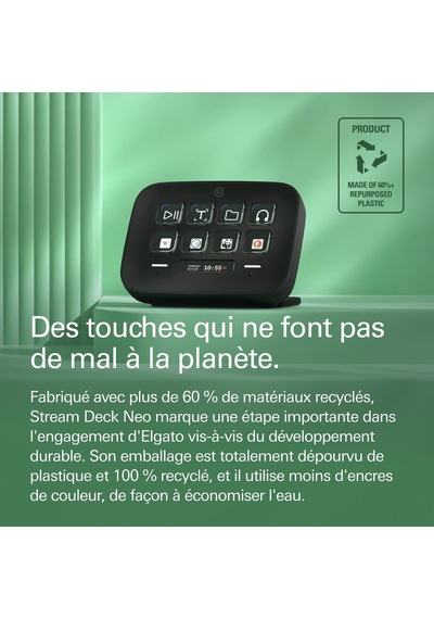 Elgato Stream Deck Neo Siyah - 8 Özelleştirilebilir Tuş, 2 Doku