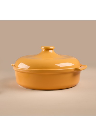 Aryıldız Elissa Kapaklı Karnıyarık Fırın Kabı Sarı 31 Cm Çok Renkli