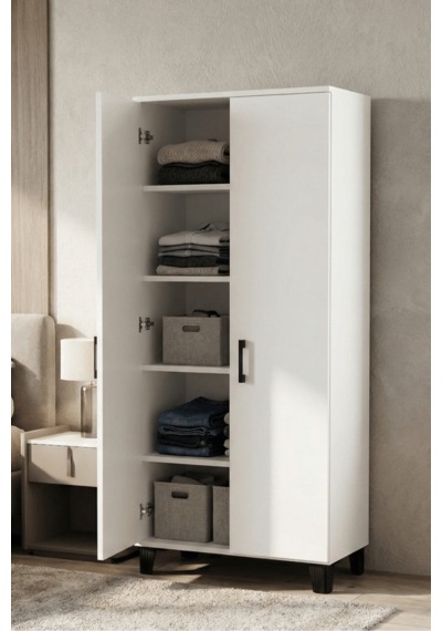 Reyo Falez Mutfak Dolabı Çok Amaçlı, 160cm Kiler Dolabı, 2 Kapaklı 5 Raflı Banyo Dolabı, Beyaz - 251 Reyo Falez Mutfak Dolabı Çok Amaçlı, 160cm Kiler Dolabı, 2 Kapaklı 5 Raflı Banyo Dolabı, Beyaz - 251