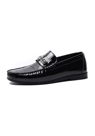 Pierre Cardin 1642621 Siyah Rugan Erkek Loafer Günlük Deri Ayakkabı Siyah Rugan