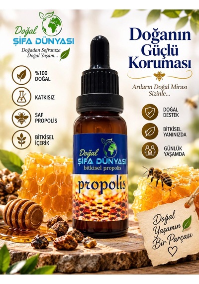 Propolis Damla 20 Ml Yumuşak Içim %100 Doğal Suda Çözünebilir