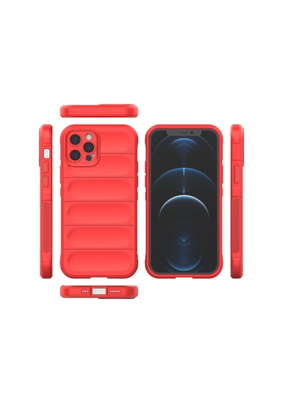 Apple iPhone Uyumlu 12 Pro Max - Kılıf Optimum Silikon - Kırmızı