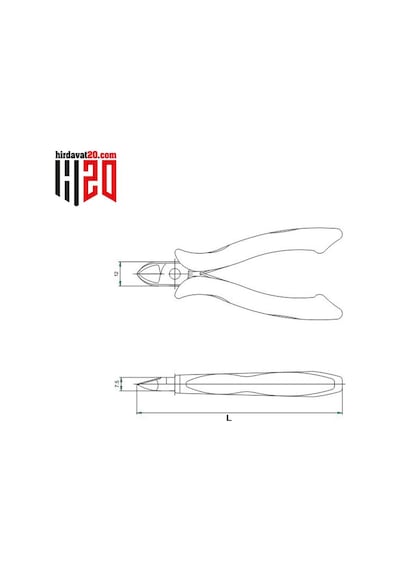 Izeltaş Elektronikçi Tipi Yan Keski 125Mm - 3550140125