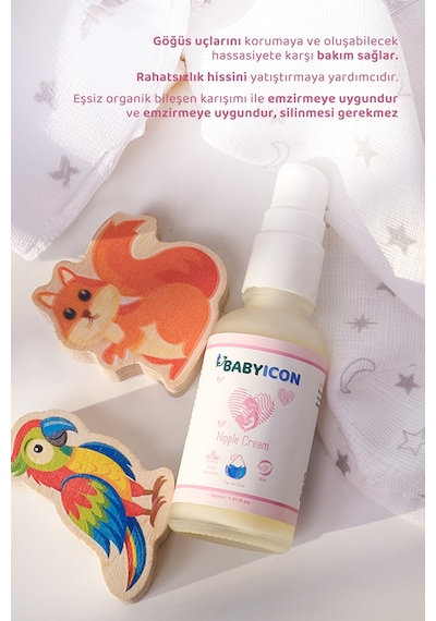 Baby Icon Organik Vegan Göğüs Ucu Kremi