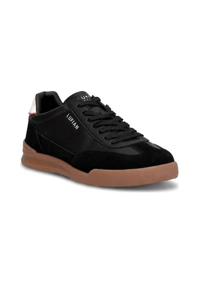 Lufian 26k111230296 Milo Erkek Hakiki Deri Klasik Sneaker Siyah