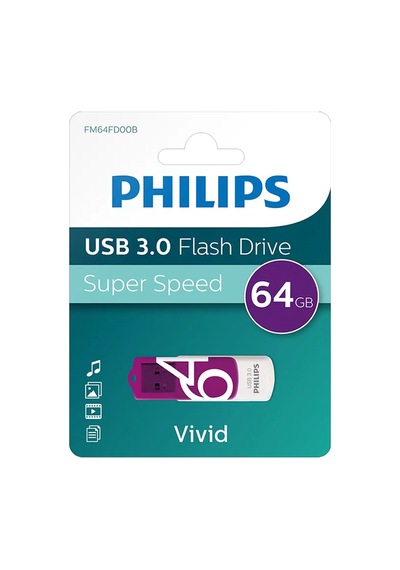 Philips Vivid Fm64fd00b/00 64gb Usb 3.0 Flash Bellek