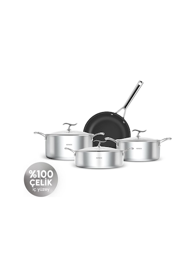 Karaca Plasma Steel 3ply 316+ 7 Parça Tencere Seti Ind Çok Renkli