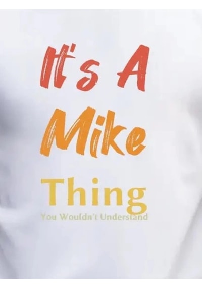 Defymoda Erkek It Is A Mike Thing Baskılı Erkek T-shirt Beyaz