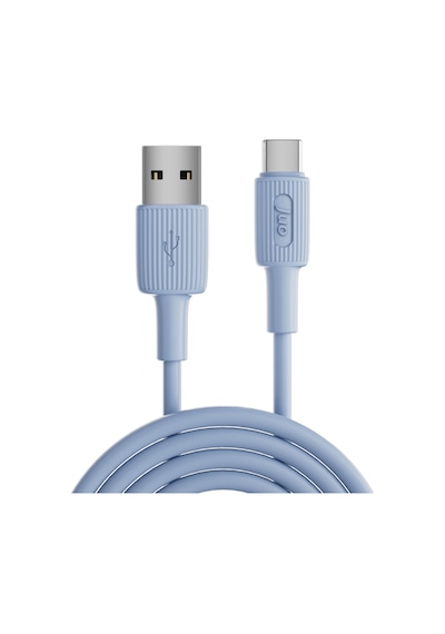 Juo JCBS121 12w Usb-a To Type-c Silikon Hızlı Şarj Ve Data Kablosu Mavi 1 Metre