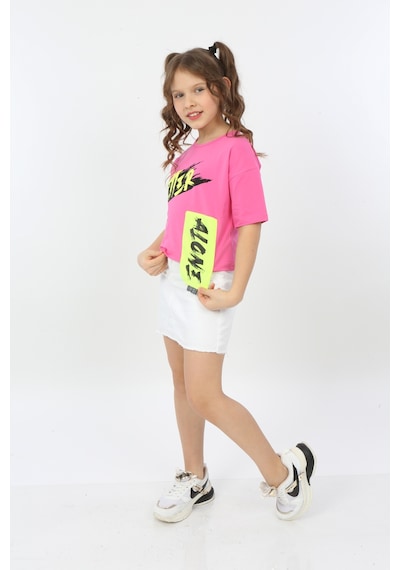 Toontoy Kids Toontoy Kız Çocuk Better Baskılı Tişört Fuşya