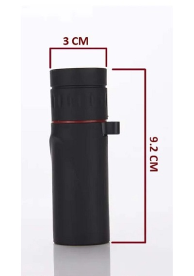 Yüksek Çözünürlüklü 100x Büyütme Tek Gözlü Monoküler Mini Dürbün Siyah