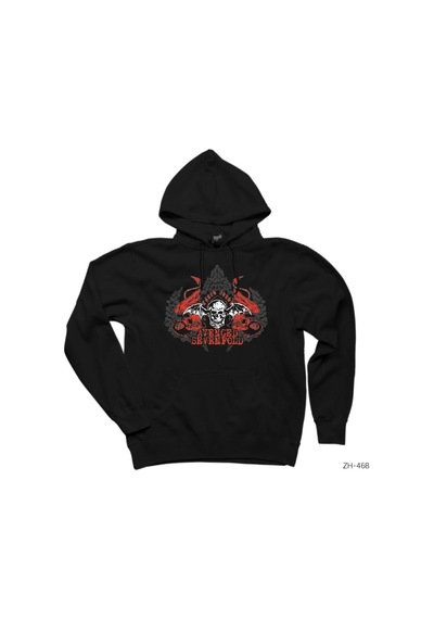 Avenged Sevenfold Red Siyah Kapşonlu Sweatshirt Hoodie Siyah