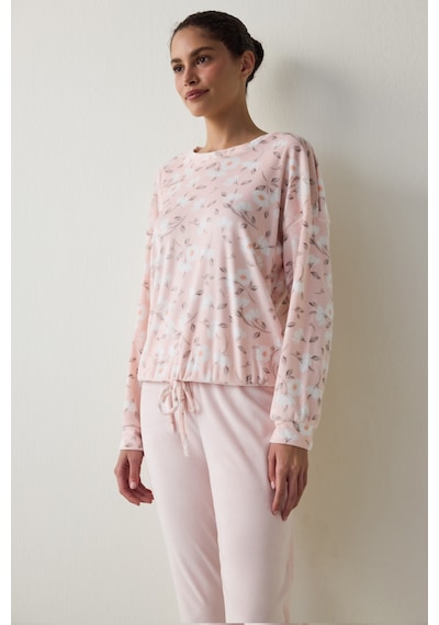 Penti Açık Pembe Ellie Termal Etkili Sweatshirt Pijama Üstü
