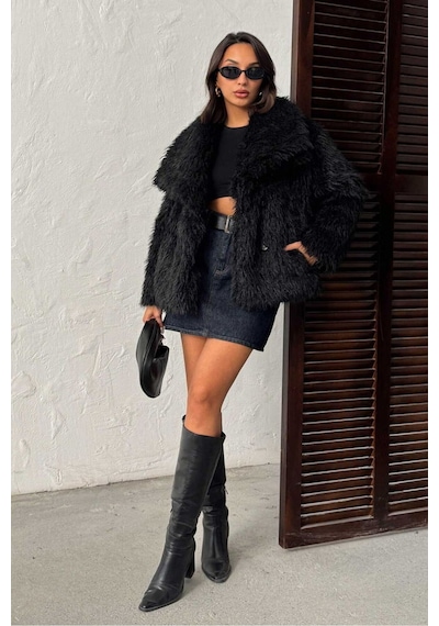 Verymoda Peluş Kaban F2040 Siyah
