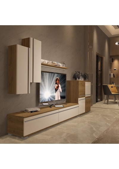 Decoraktiv Eko 6 Mdf Std Tv Ünitesi Tv Sehpası Pera - Beyaz