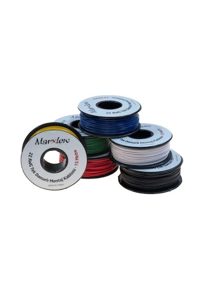 Tek Damarlı Montaj Kablosu 22Awg 15 Metre Kırmızı