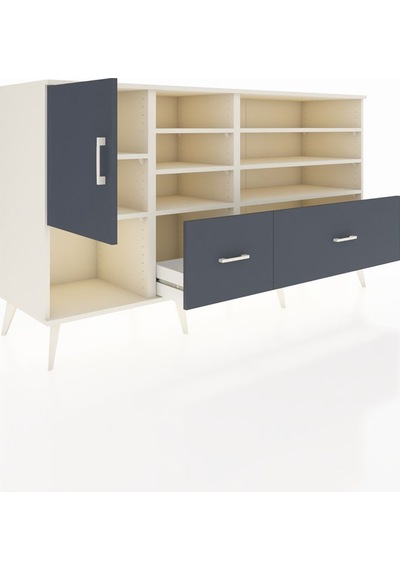 Hyperion Konsol 8 Raflı 2 Çekmeceli Tek Kapaklı 176x44x99 Aytaşı Aytaşı-antrasit Hyperion Konsol 8 Raflı 2 Çekmeceli Tek Kapaklı 176x44x99 Aytaşı Aytaşı-antrasit