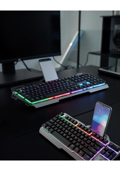 Oyuncu Klavye Q Tuş Dizilimi Rgb Işıklı Uczpg8018klavye3