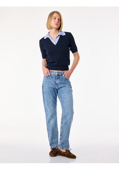Koton Pamuklu Cepli Düğmeli Normal Bel Düz Paça Denim Pantolon - Slim Straight Jeans Açık İndigo 6sal40016md Açık İndigo Koton Pamuklu Cepli Düğmeli Normal Bel Düz Paça Denim Pantolon - Slim Straight Jeans Açık İndigo 6sal40016md Açık İndigo