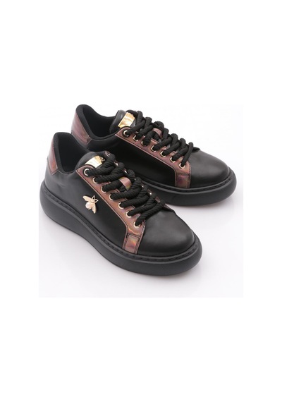 Dgn B2013 Kadin İnci Taşli Sneakers Siyah
