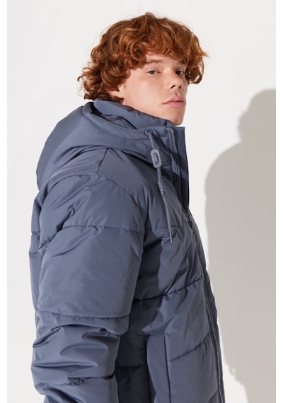 Lee Kapüşonlu Regular Fit Mavi Erkek Şişme Mont L88Bnya66 L88Bnya66 Mavi