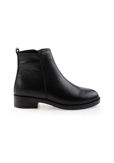 Siyah Hakiki Deri Kadın Bot & Bootie K02286011103 Siyah
