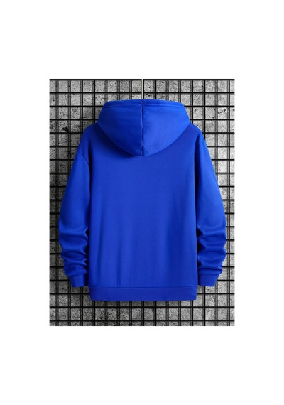 Medinenur Positive Baskılı Kapüşonlu Sweatshirt Mavi