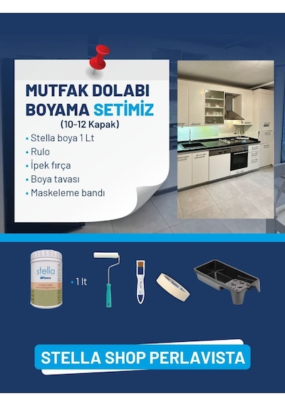Stella Mutfak Dolabı Boyama Seti 10-12 Kapak Diğer