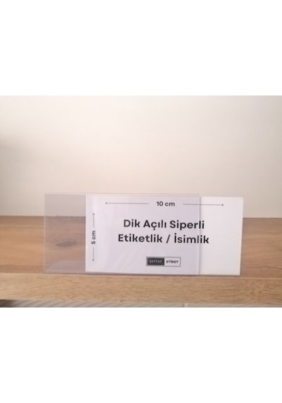 10 Adet Pvc Etiketlik 10 x 5 CM Raf Önü Siperli Ürün İsimlik Fiyatlık