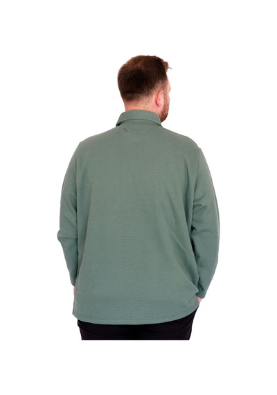 Mode Xl Büyük Beden Tshirt Polo U.kol Cepli 22446 Çağla Yeşil
