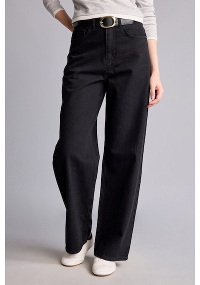 Defacto %100 Pamuk Cepli Straight Fit Yüksek Bel Denim Pantolon H7800ax26aunm40 Siyah-nm40