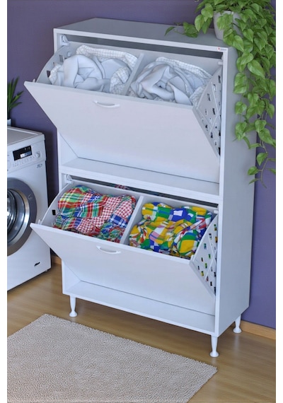 Eliusta Veluna 70 Cm Kirli Çamaşır Sepetli Dolap Banyo Dolabı Beyaz 70x138x32,5 Cm 4 Sepetli Dolap Beyaz Eliusta Veluna 70 Cm Kirli Çamaşır Sepetli Dolap Banyo Dolabı Beyaz 70x138x32,5 Cm 4 Sepetli Dolap Beyaz