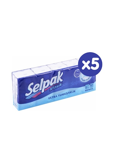 Selpak Klasik Cep Mendil 10'lu 5 Paket