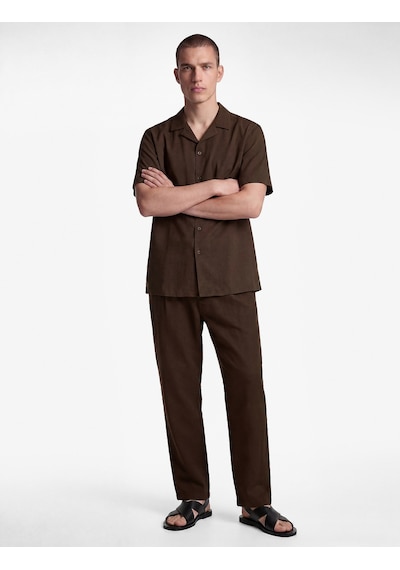 Koton Slim Fit Cepli Pileli Keten Karışımlı Düğmeli Beli Lastikli Bağcıklı Pantolon Koyu Kahverengi 6sam40167hw Koyu Kahve Koton Slim Fit Cepli Pileli Keten Karışımlı Düğmeli Beli Lastikli Bağcıklı Pantolon Koyu Kahverengi 6sam40167hw Koyu Kahve