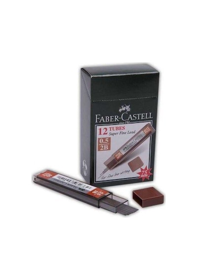 Faber-castell Min Süper Fine Lead 2b 75 Mm 0.5 Mm Versatil Kalem Ucu 12 Tüp