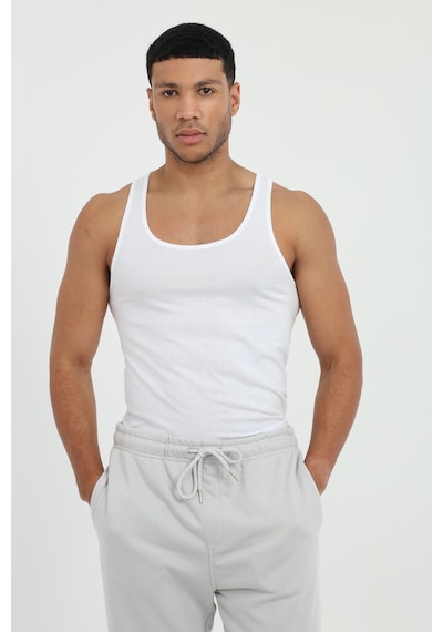 Dufy Erkek Slim Fit Beyaz Atlet-26357