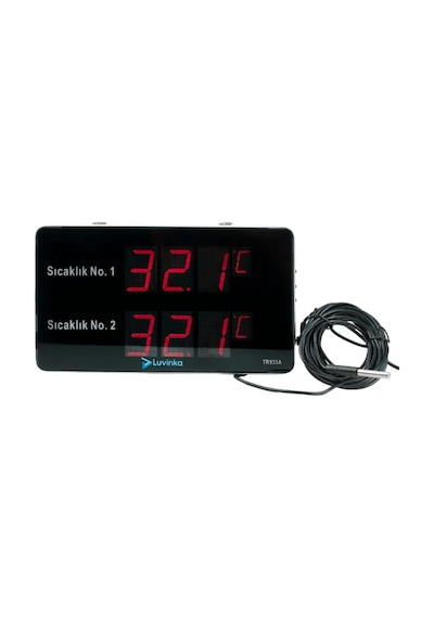 Luvinka Tr933a Dijital İç & Dış Sıcaklık Ölçer Alarm-25cm Ekran