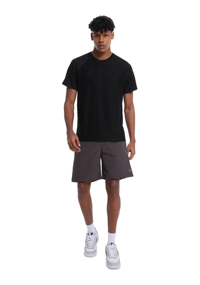 Sportive Atami Erkek Siyah Günlük Stil T-shirt 25ye009-syh Siyah