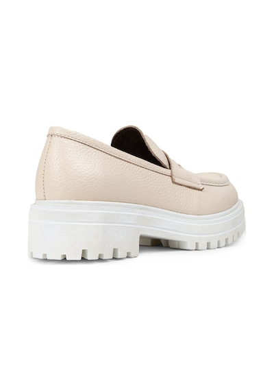 Deery Hakiki Deri Bej Kadın Loafer Ayakkabı - 01903zbeje01 Bej