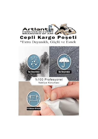 Plastik Kargo Poşeti Cepli 18x25+5 Cm 50 Adet 1 Paket Ekonomik Cepli Kargo Poşeti Dayanıklı Gri Esnek 1 Adet