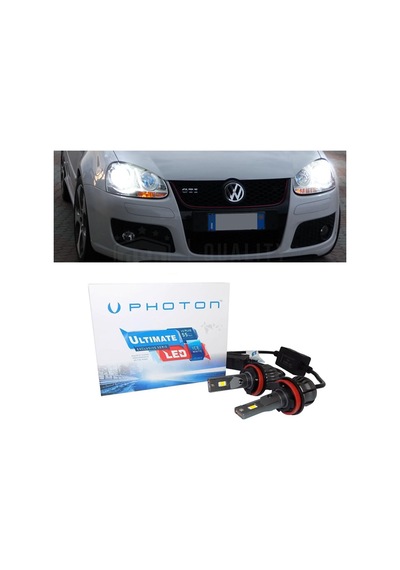 Vw Golf 5 Led Xenon Uzun Far Ampulü H7 Ultimate 9500 Lumens Yeni Seri Beyaz 2005-2010